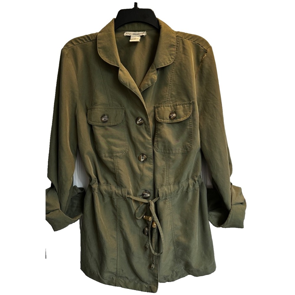 Requirements Women's‎ Olive Green Safari inspired Utility Jacket Large